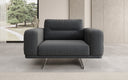 Dizajnové sofa-kreslo Torino s podrúčkami v bouclé