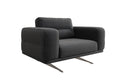 Dizajnové sofa-kreslo Torino s podrúčkami v bouclé