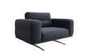 Dizajnové sofa-kreslo Torino s podrúčkami v bouclé