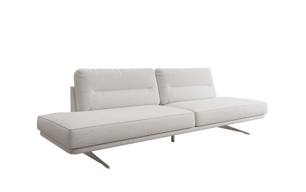 Designer Sofa Torino 3 Sitzer Open in Bouclé
