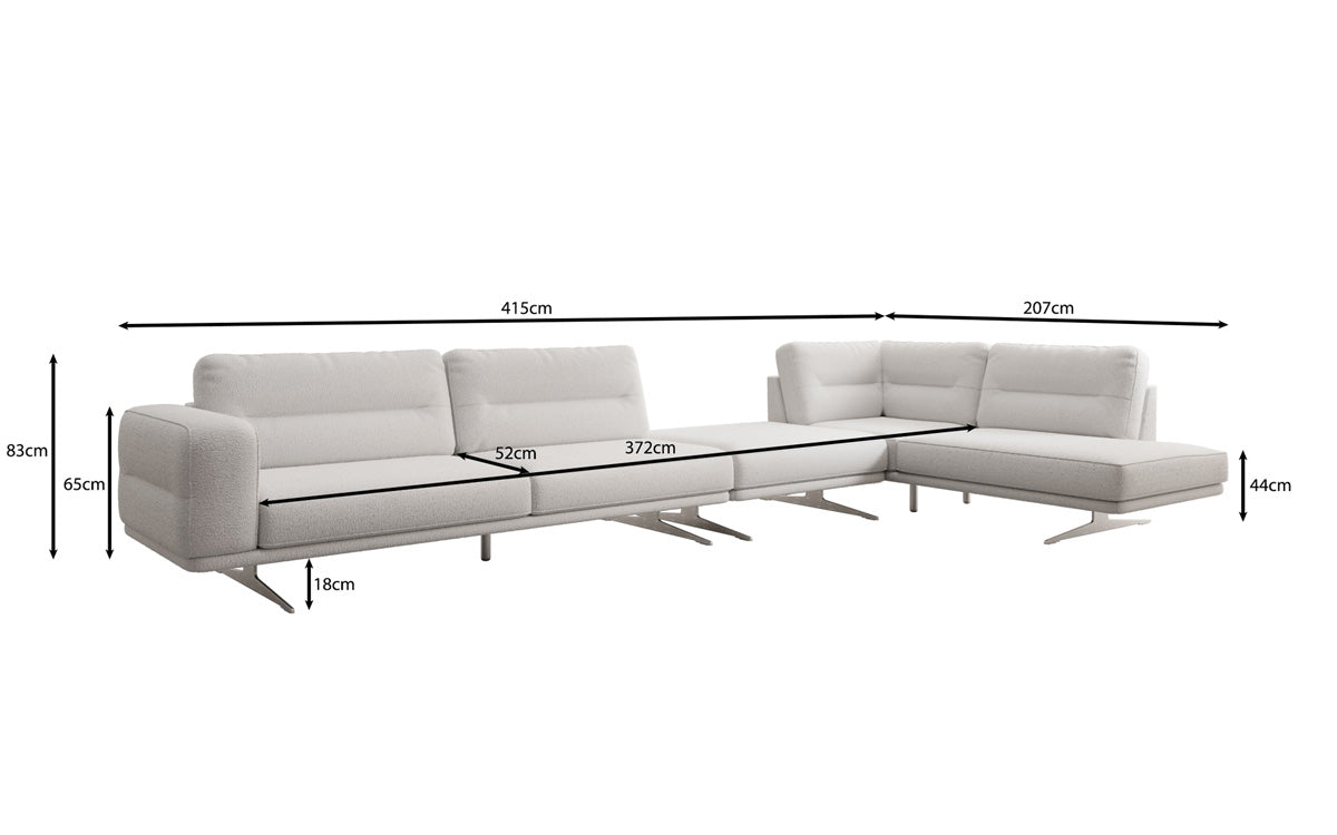 Dizajnová pohovka Torino L Maxi v Bouclé