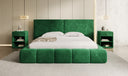Designer Polsterbett Elise in Samt mit Stauraum