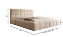 Designer Polsterbett Marshmallow in Samt mit Stauraum