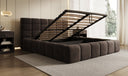 Designer Polsterbett Marshmallow in Samt mit Stauraum