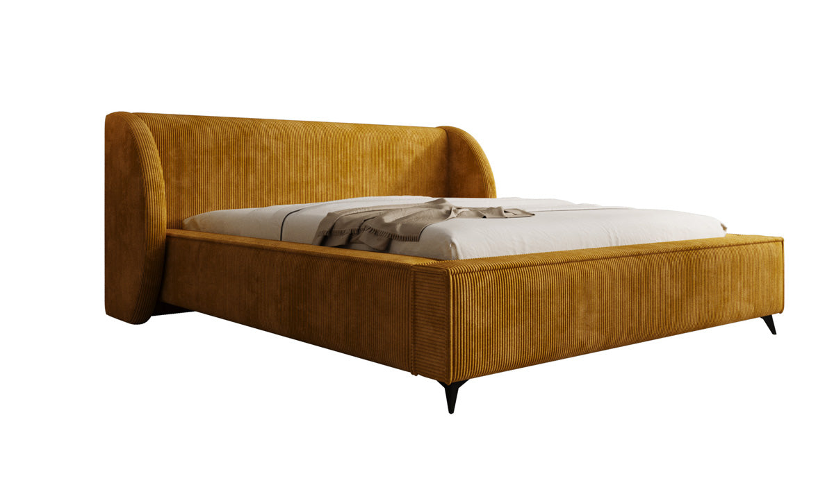 Designer Polsterbett Freya Cord mit Stauraum