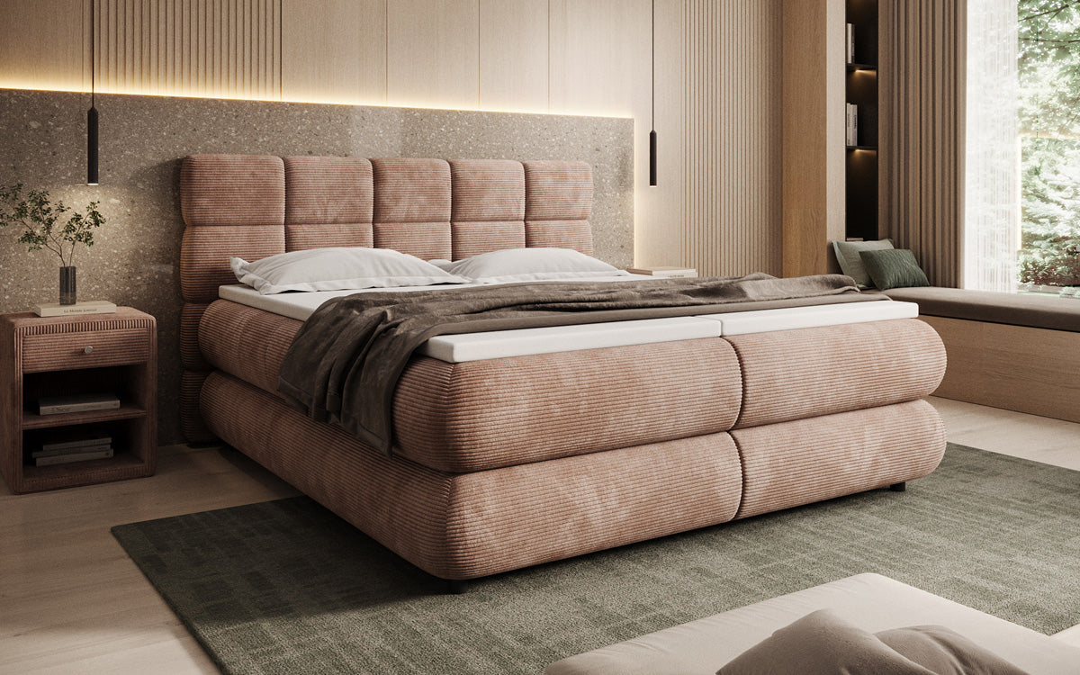 Boxspringbett Relana - elektrisch verstellbar in Cord