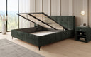 Designer Polsterbett Nelly in Cord mit Stauraum