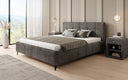 Designer Polsterbett Nelly in Cord mit Stauraum