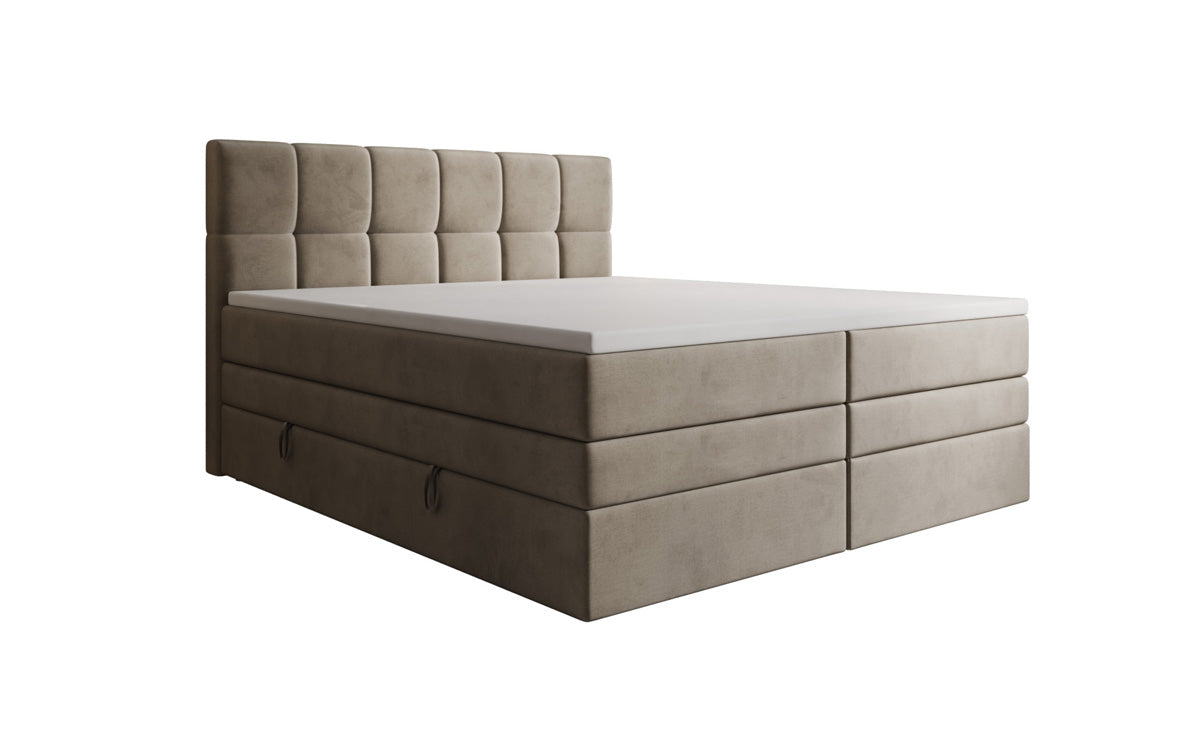 Boxspringbett Windsor mit Stauraum in Samt