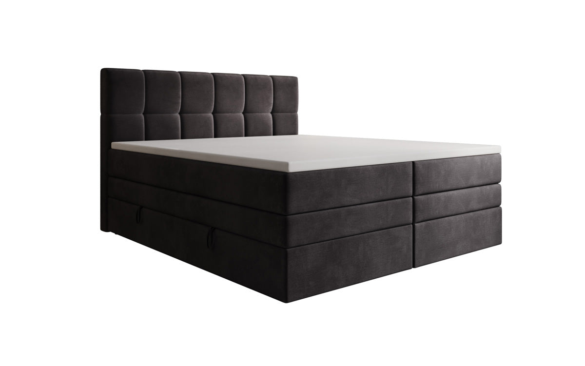 Boxspringbett Windsor mit Stauraum in Samt