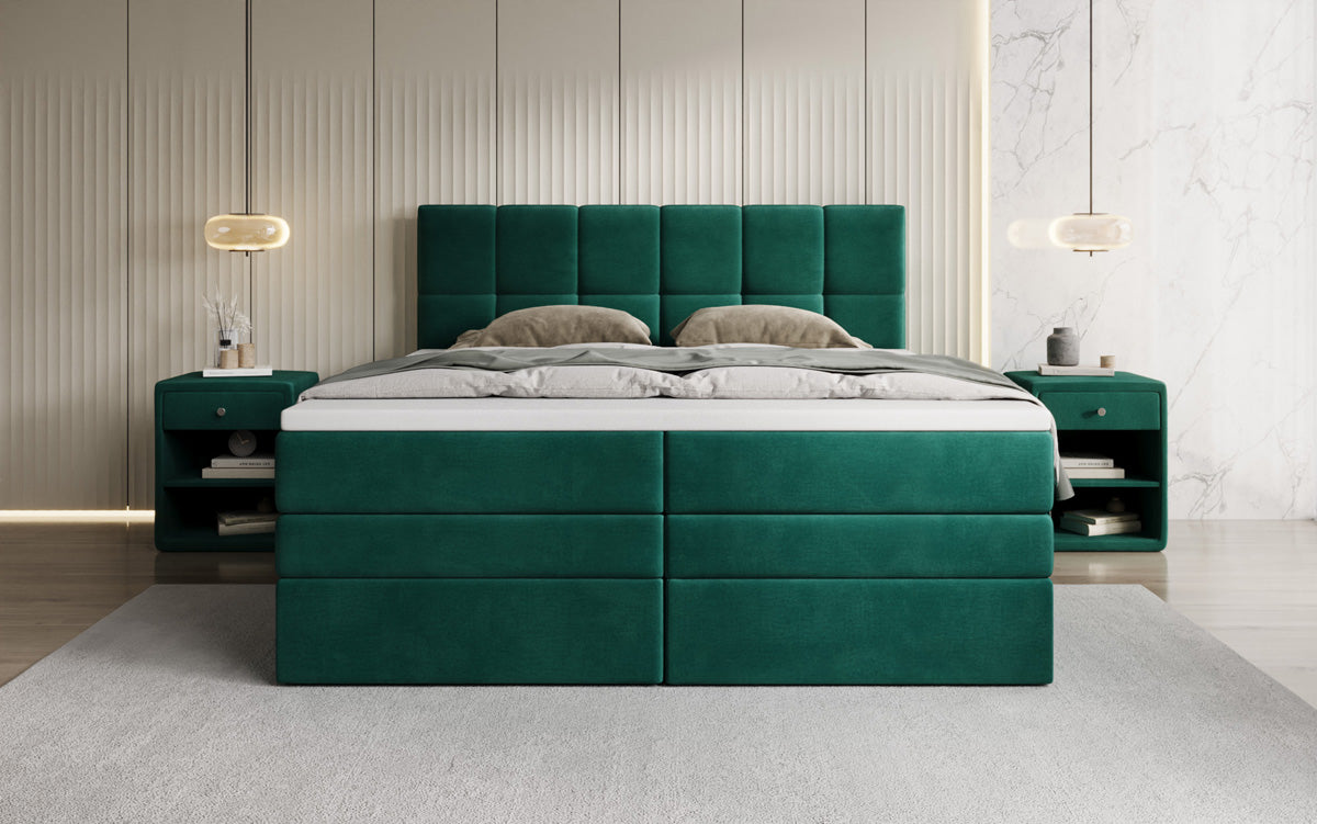 Boxspringbett Windsor mit Stauraum in Samt