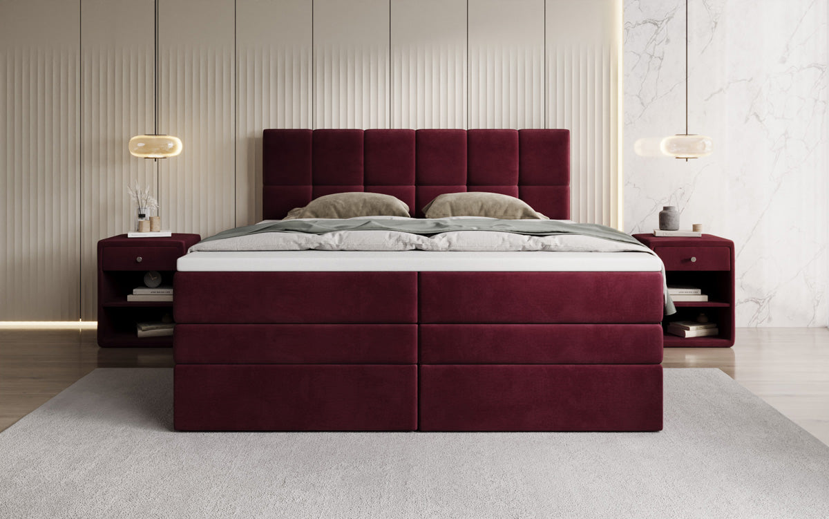 Boxspringbett Windsor mit Stauraum in Samt