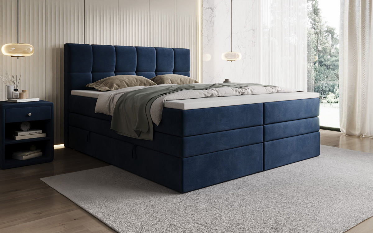 Boxspringbett Windsor mit Stauraum in Samt