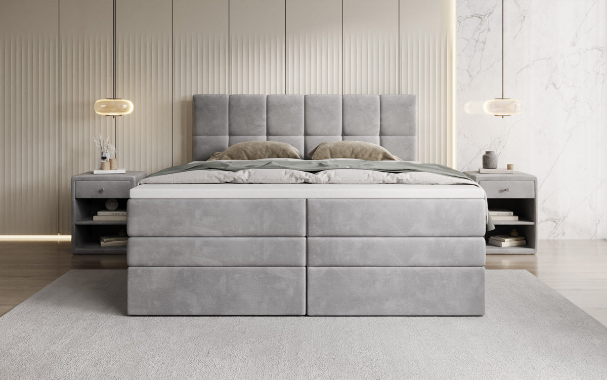 Boxspringbett Windsor mit Stauraum in Samt