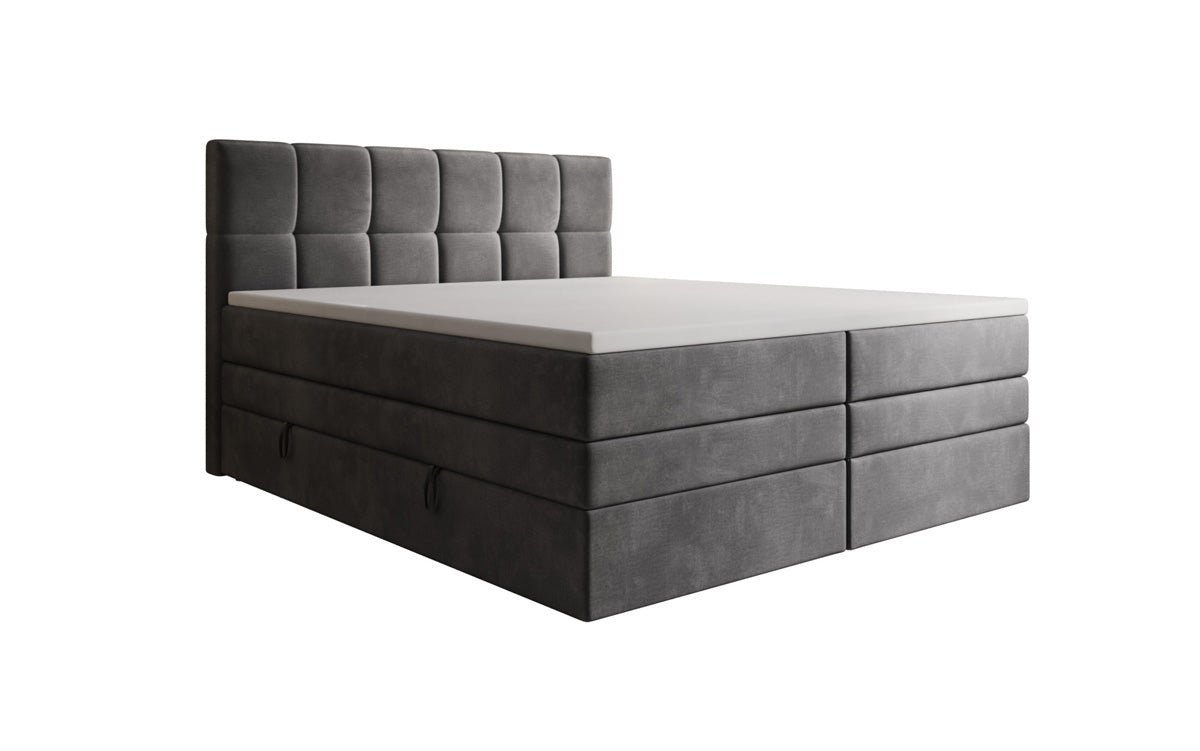 Boxspringbett Windsor mit Stauraum in Samt