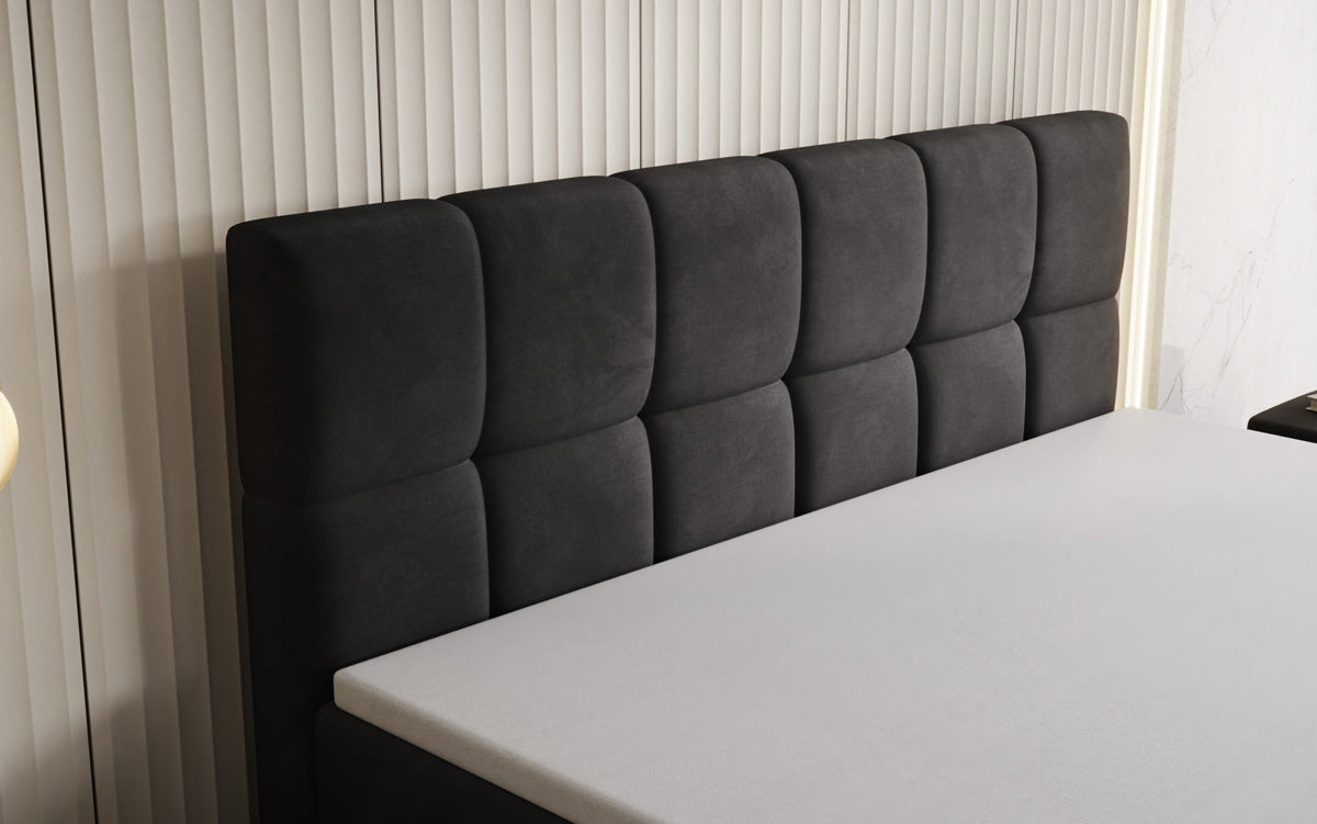 Boxspringbett Windsor mit Stauraum in Samt