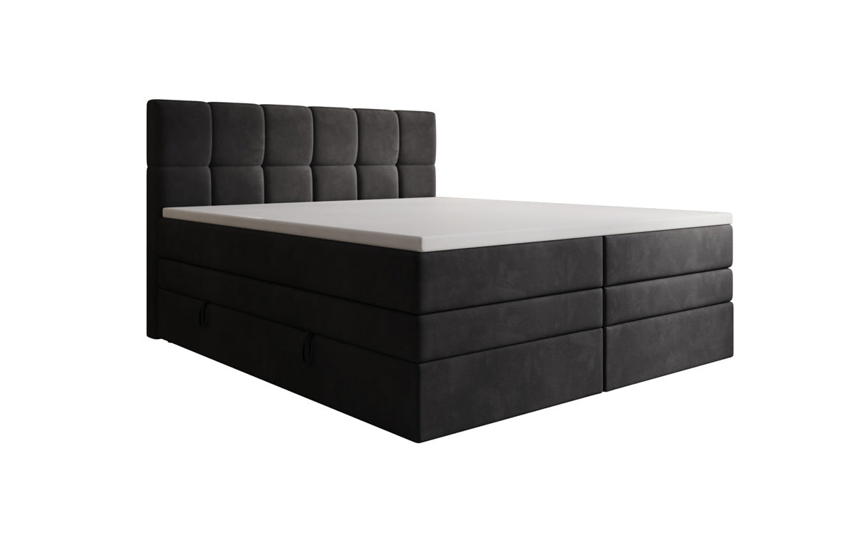 Boxspringbett Windsor mit Stauraum in Samt