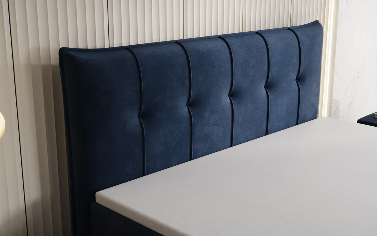 Boxspringbett Treviso mit Stauraum in Samt