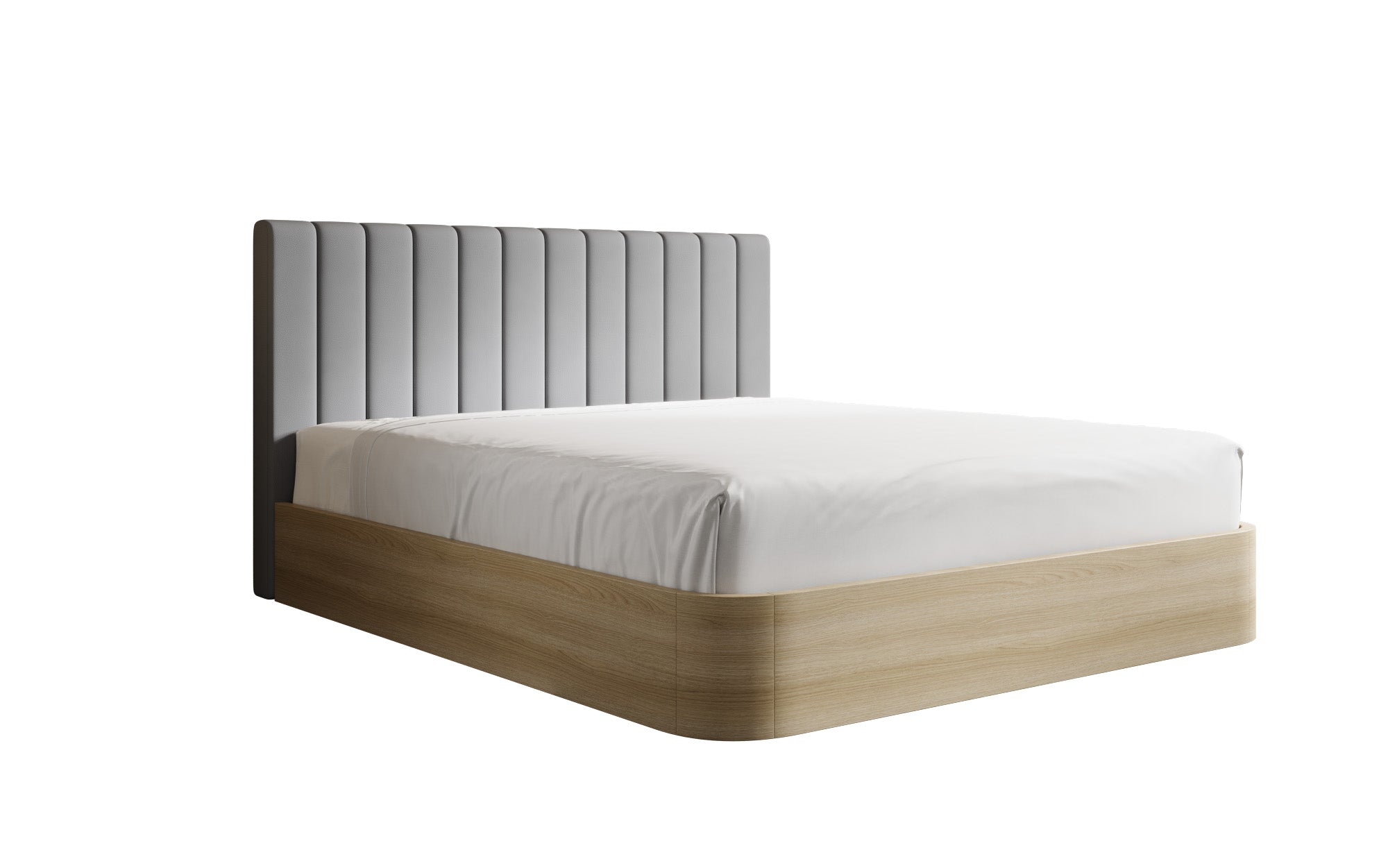 Designer Polsterbett Fiore Linea in Stoff mit Stauraum