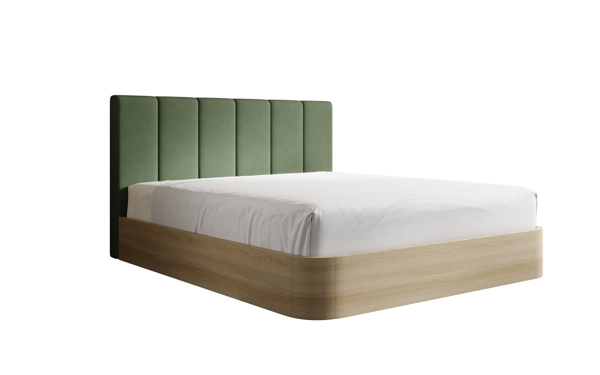 Designer Polsterbett Fiore Piano in Stoff mit Stauraum