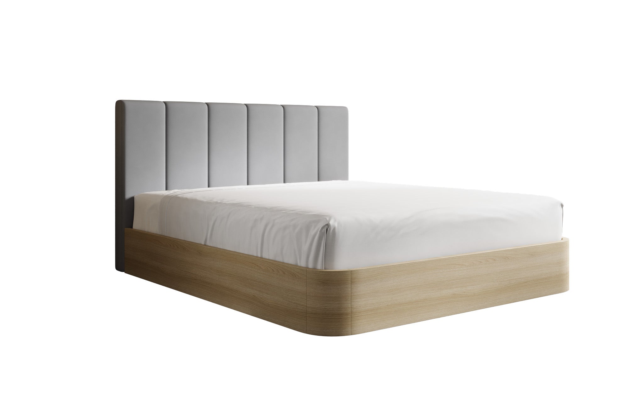 Designer Polsterbett Fiore Piano in Stoff mit Stauraum
