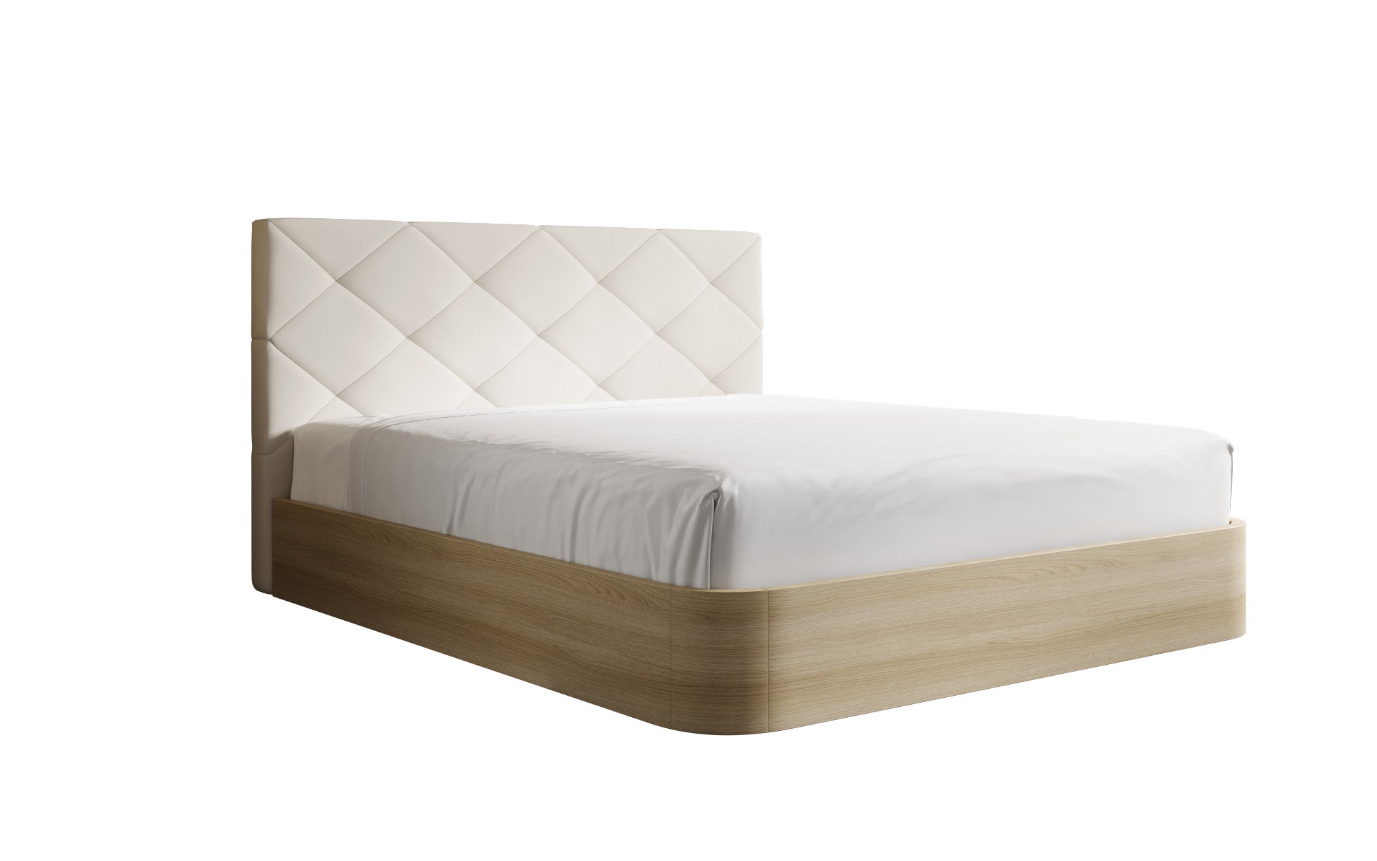 Designer Polsterbett Fiore Caro in Stoff mit Stauraum