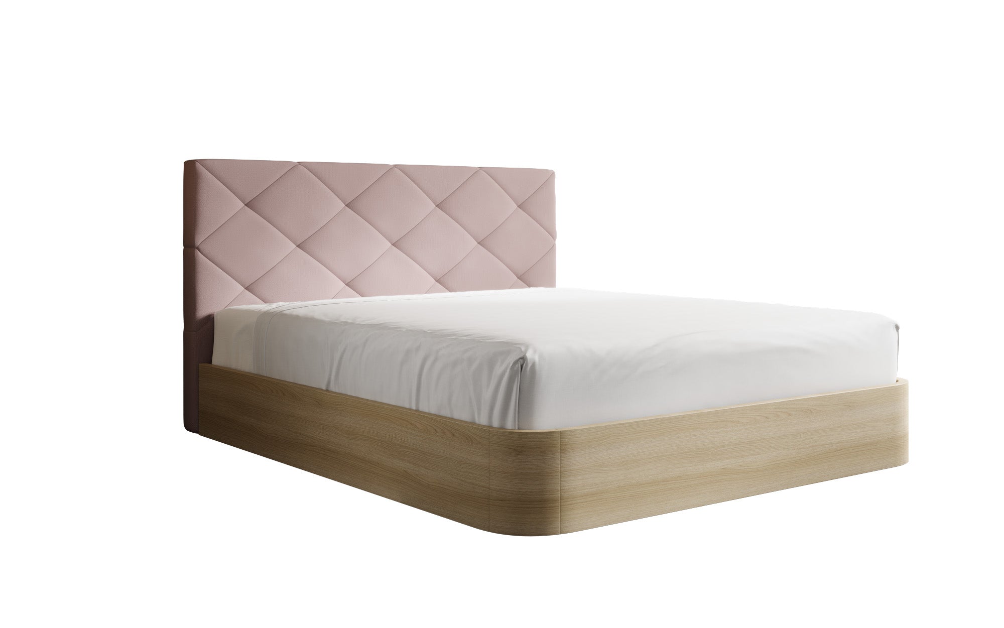Designer Polsterbett Fiore Caro in Stoff mit Stauraum