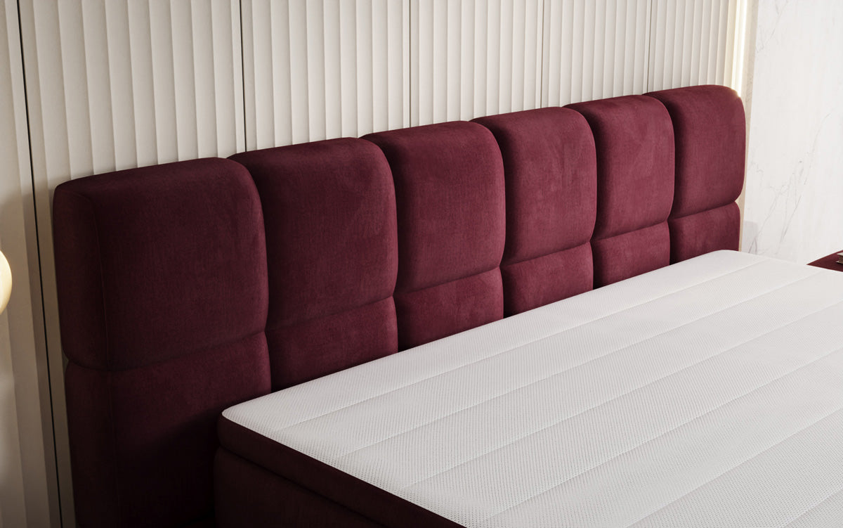 Boxspringbett Bombo mit Stauraum in Samt