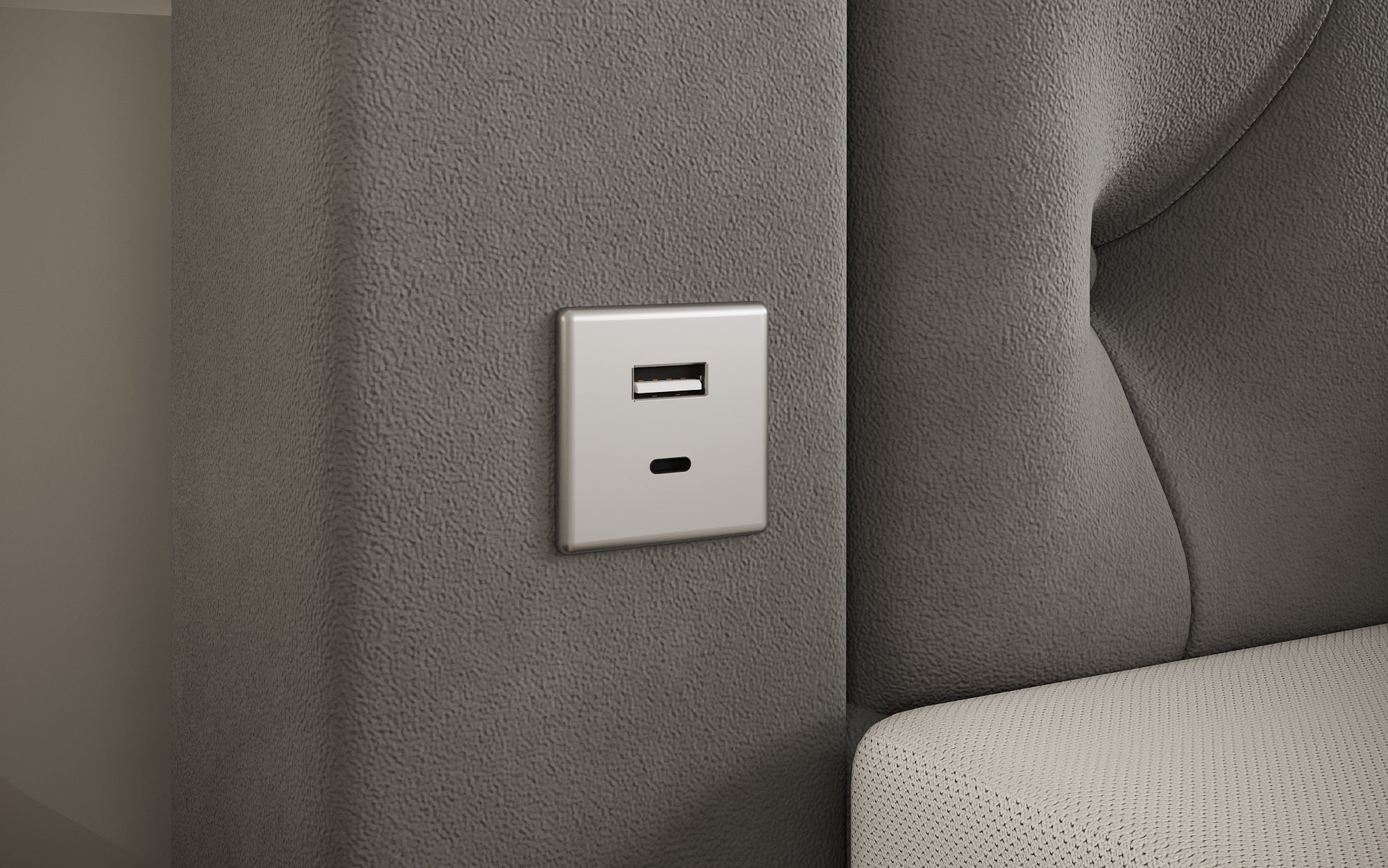 Boxspringbett Relax mit LED, Stauraum und USB/C