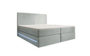 Boxspringbett Voyage s LED osvetlením a úložným priestorom, potiahnuté zamatom