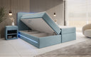 Boxspringbett Voyage s LED osvetlením a úložným priestorom, potiahnuté zamatom