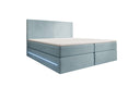 Boxspringbett Voyage s LED osvetlením a úložným priestorom, potiahnuté zamatom