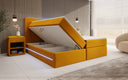 Boxspringbett Voyage s LED osvetlením a úložným priestorom, potiahnuté zamatom
