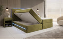 Boxspringbett Voyage s LED osvetlením a úložným priestorom, potiahnuté zamatom