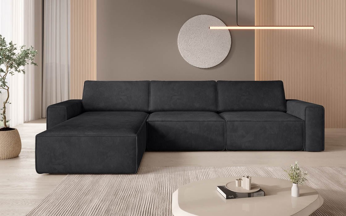 Modulares Ecksofa Yuma L aus Cord