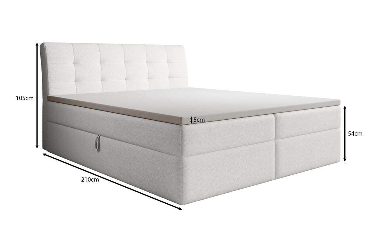 Boxspringbett Amalia Samt mit Stauraum