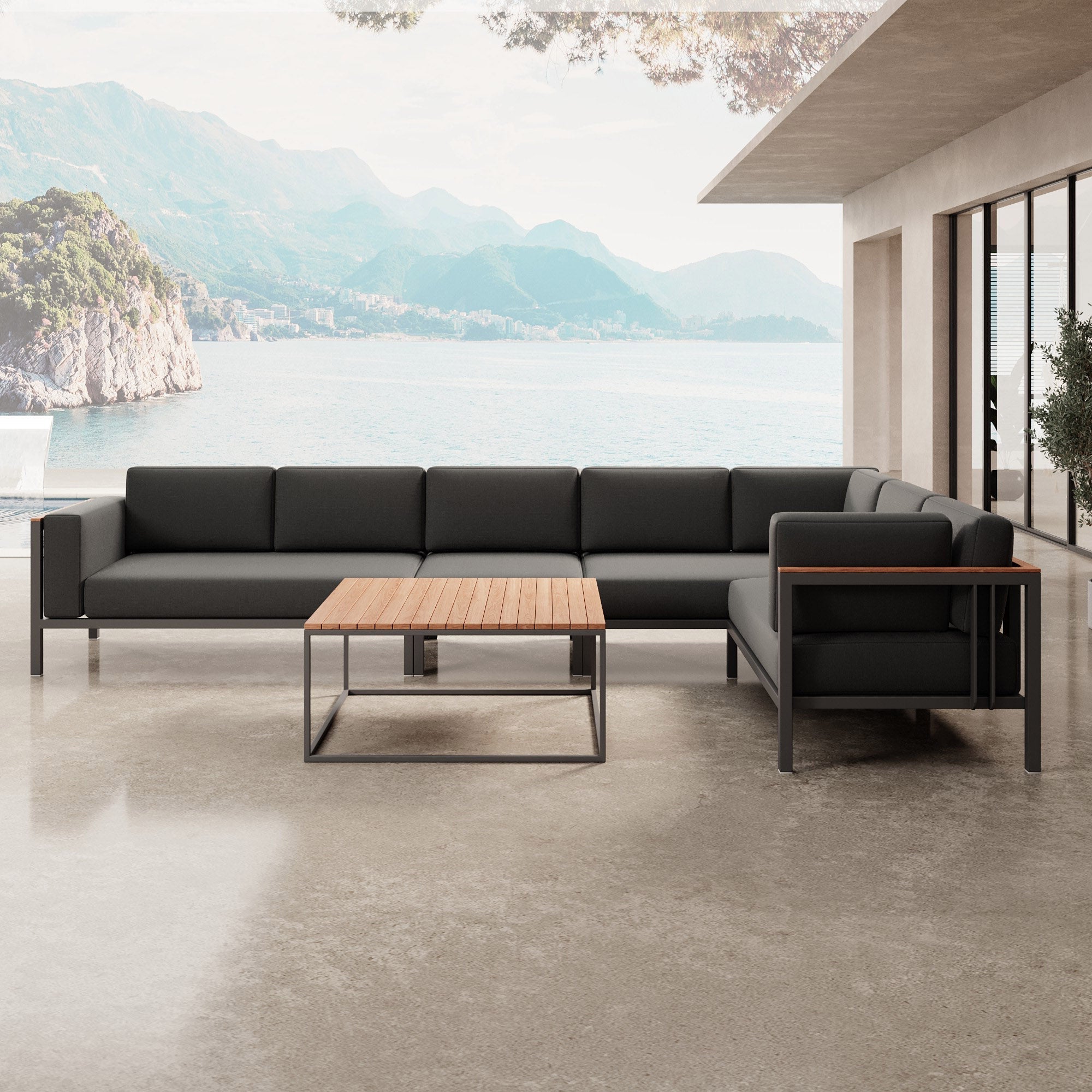 Euphoria – L-Maxilounge & stôl z hliníka | Kolekcia Aevora™