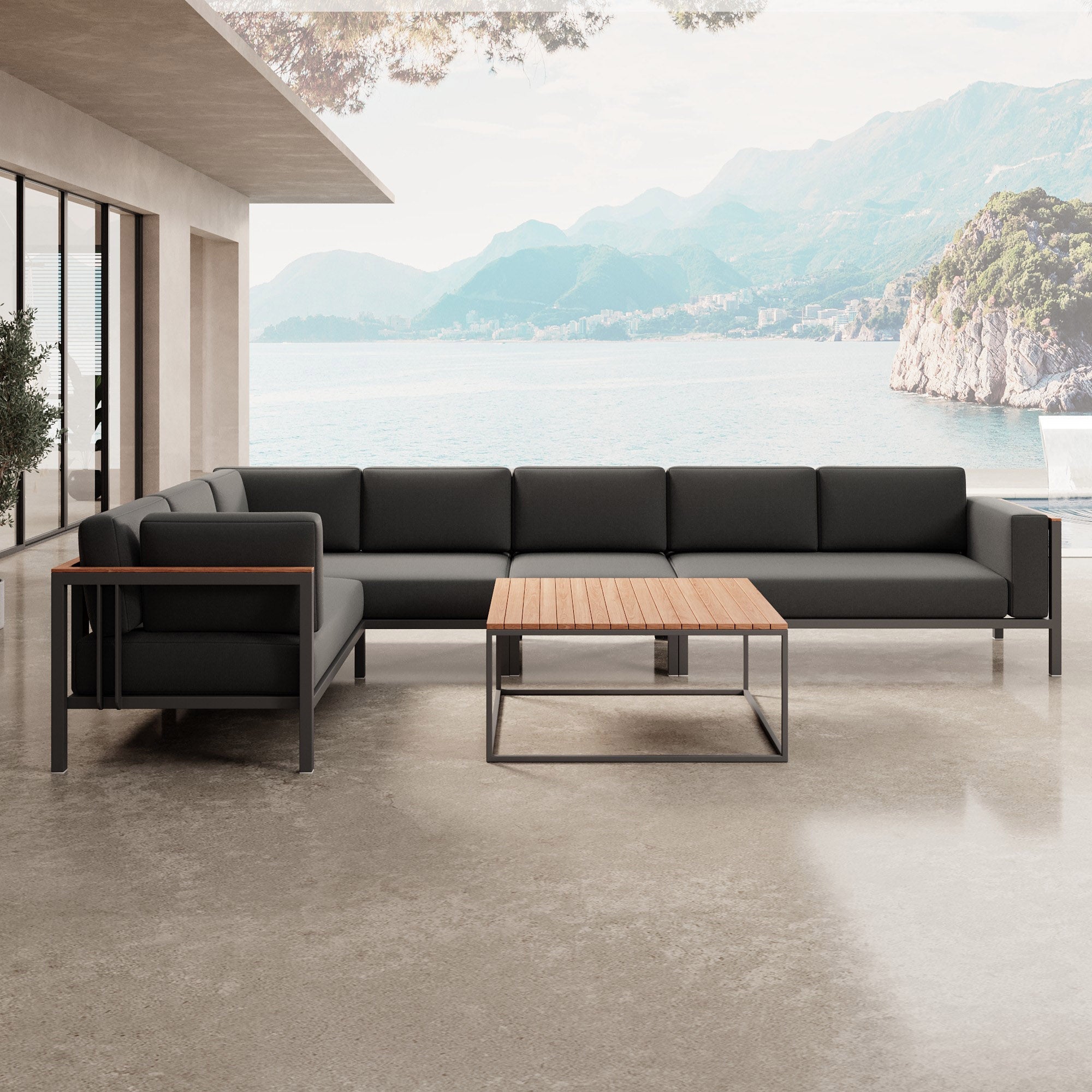 Euphoria – L-Maxilounge & stôl z hliníka | Kolekcia Aevora™