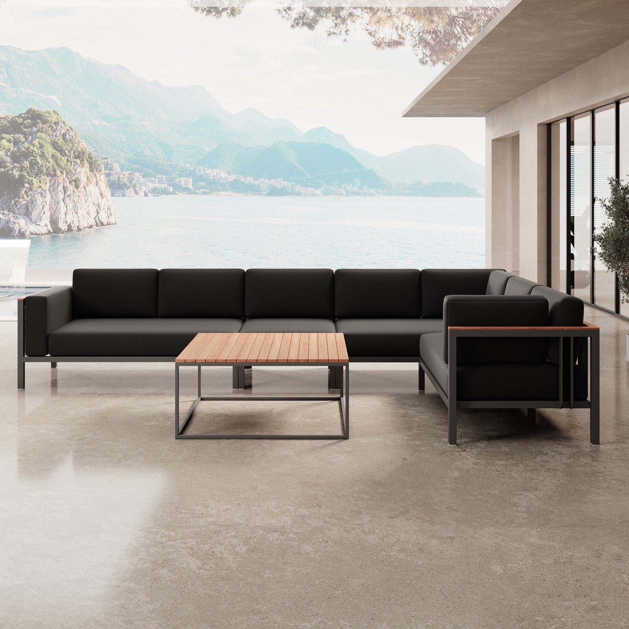 Euphoria – L-Maxilounge & stôl z hliníka | Kolekcia Aevora™