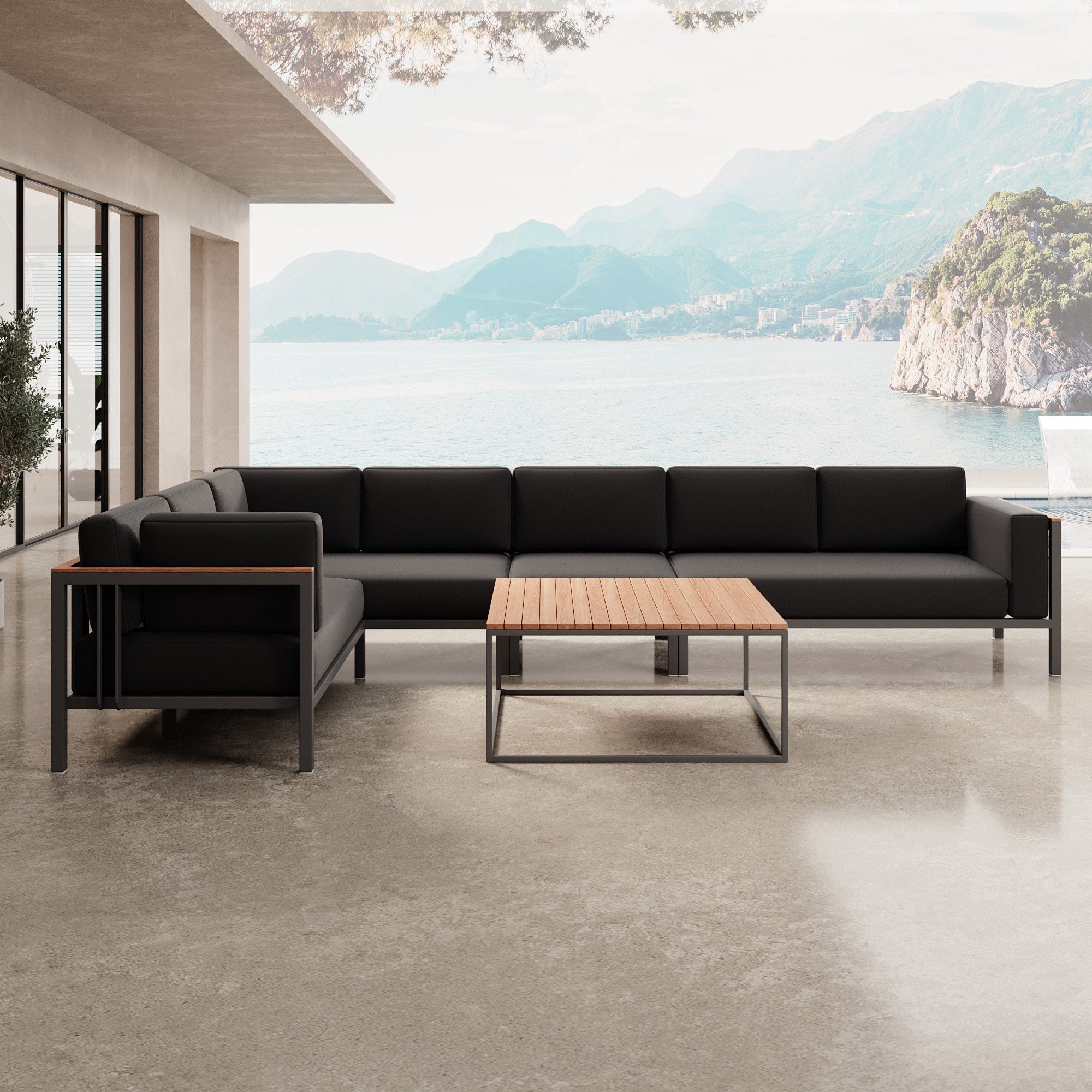 Euphoria – L-Maxilounge & stôl z hliníka | Kolekcia Aevora™