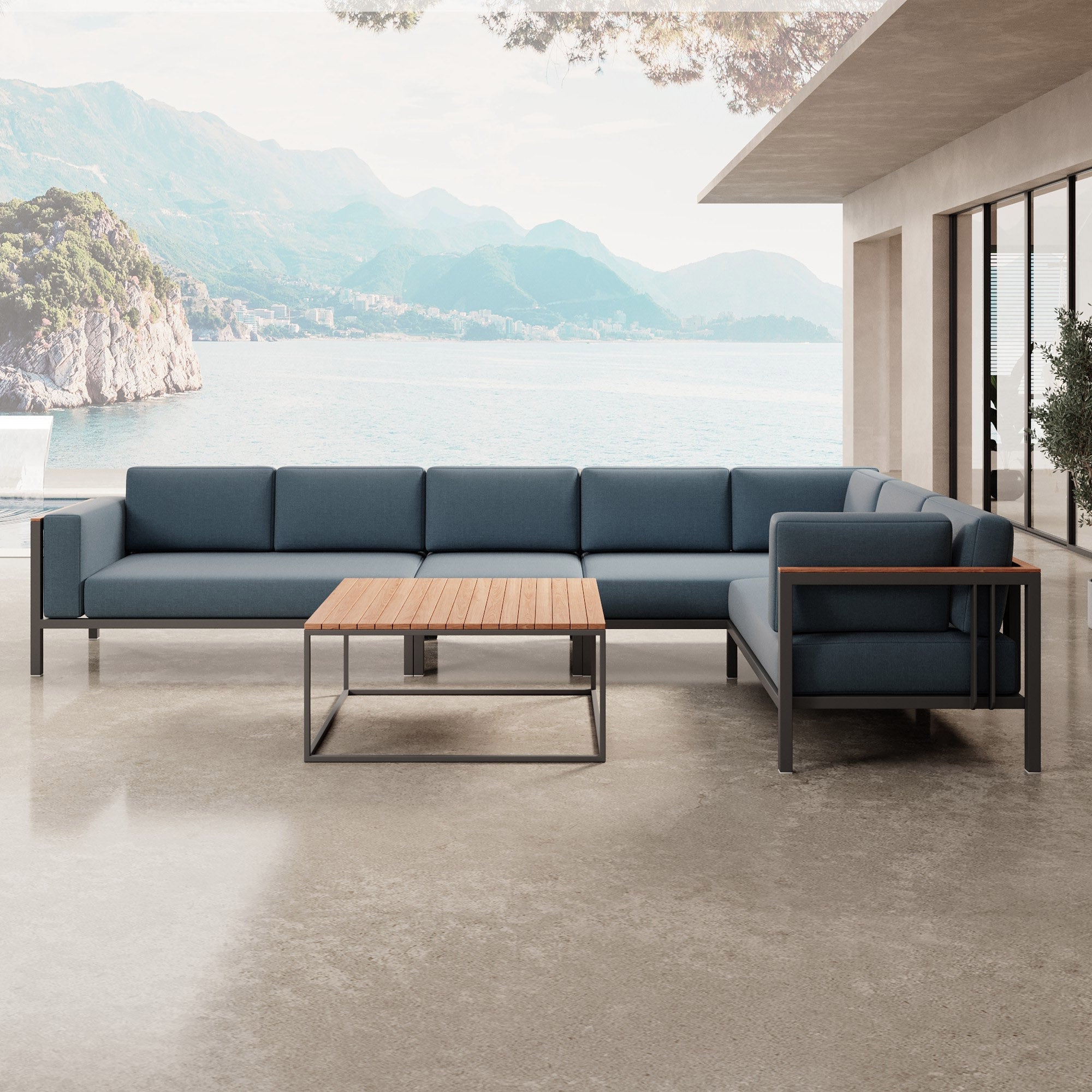 Euphoria – L-Maxilounge & stôl z hliníka | Kolekcia Aevora™