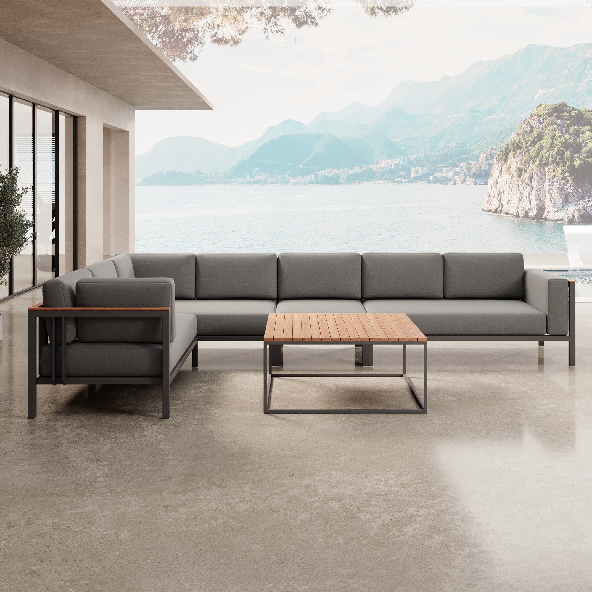 Euphoria – L-Maxilounge & stôl z hliníka | Kolekcia Aevora™