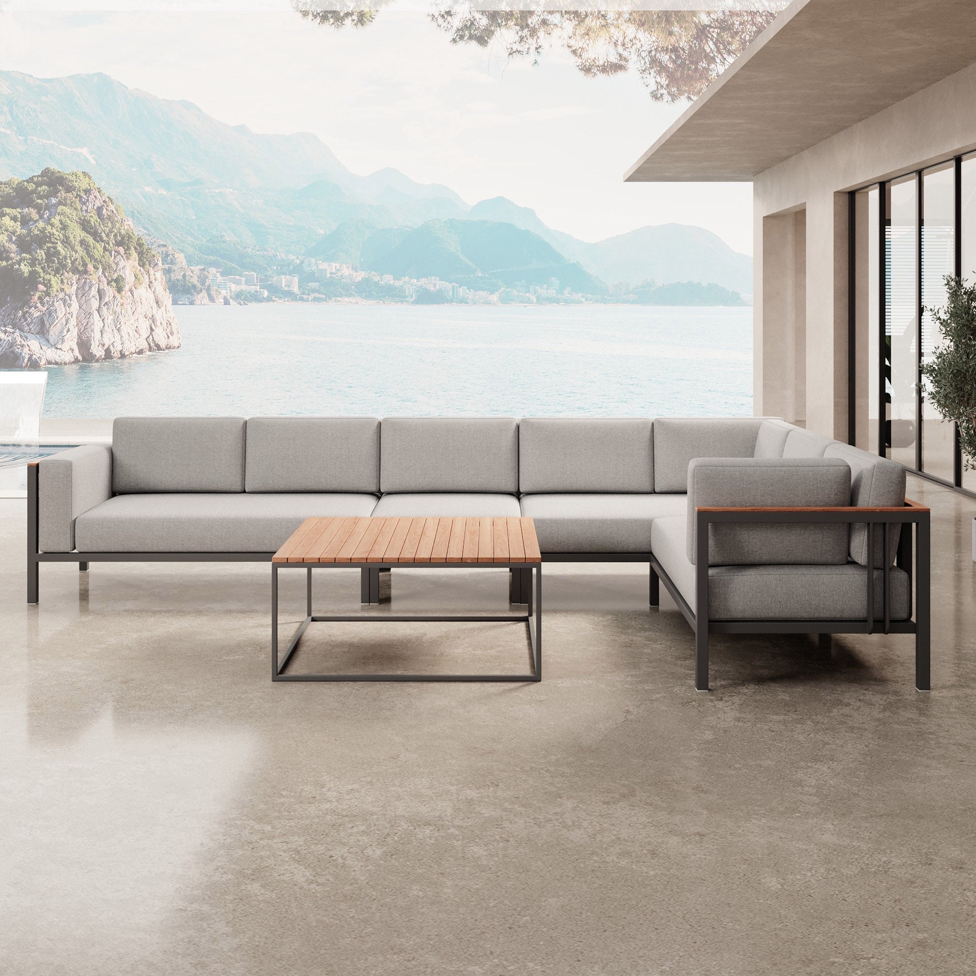 Euphoria – L-Maxilounge & stôl z hliníka | Kolekcia Aevora™