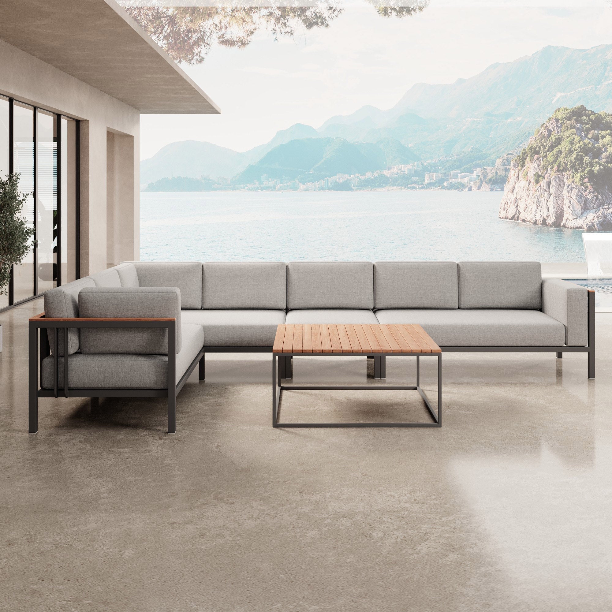 Euphoria – L-Maxilounge & stôl z hliníka | Kolekcia Aevora™
