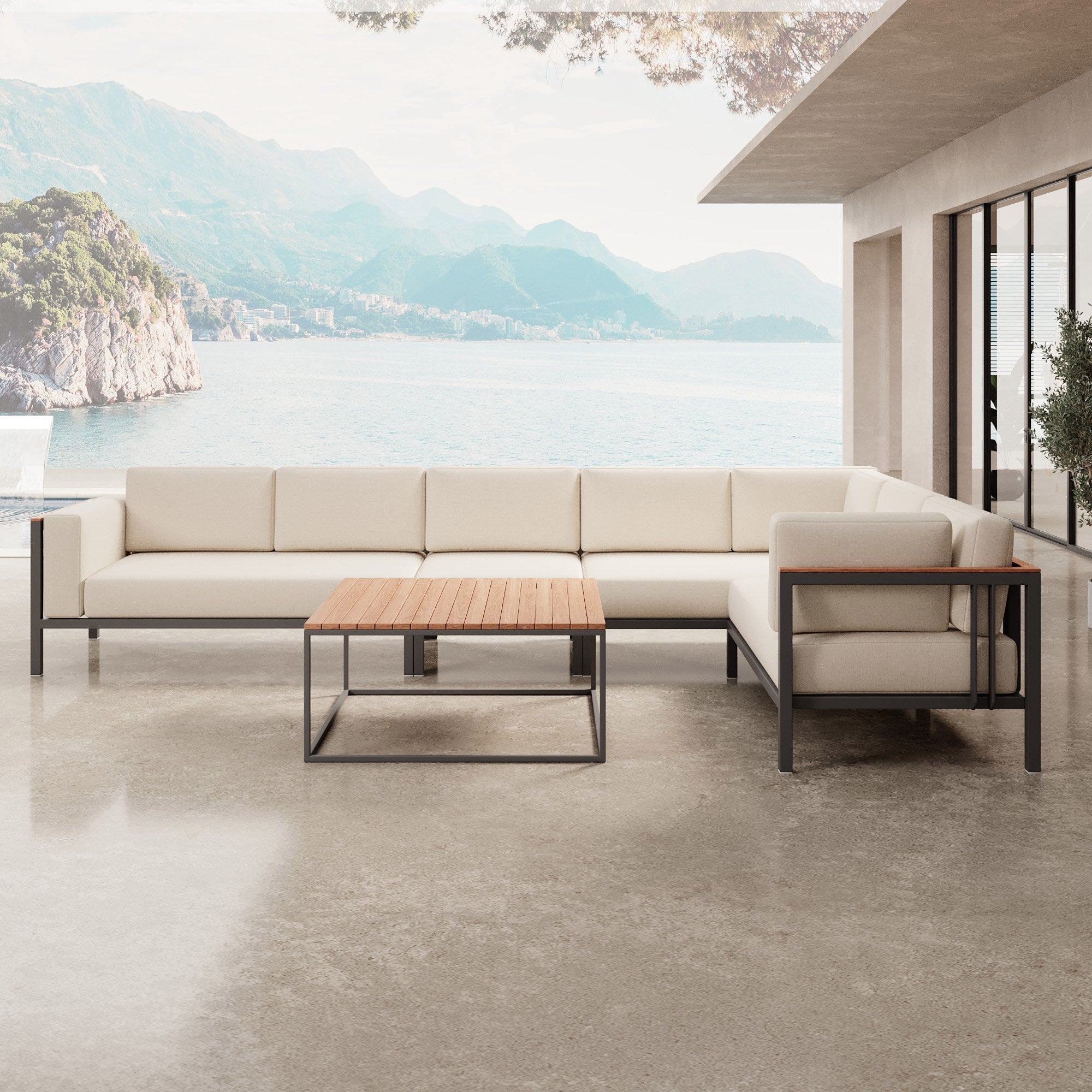 Euphoria – L-Maxilounge & stôl z hliníka | Kolekcia Aevora™