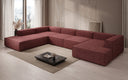 Designer Sofa Lesley U XXL in Strukturstoff