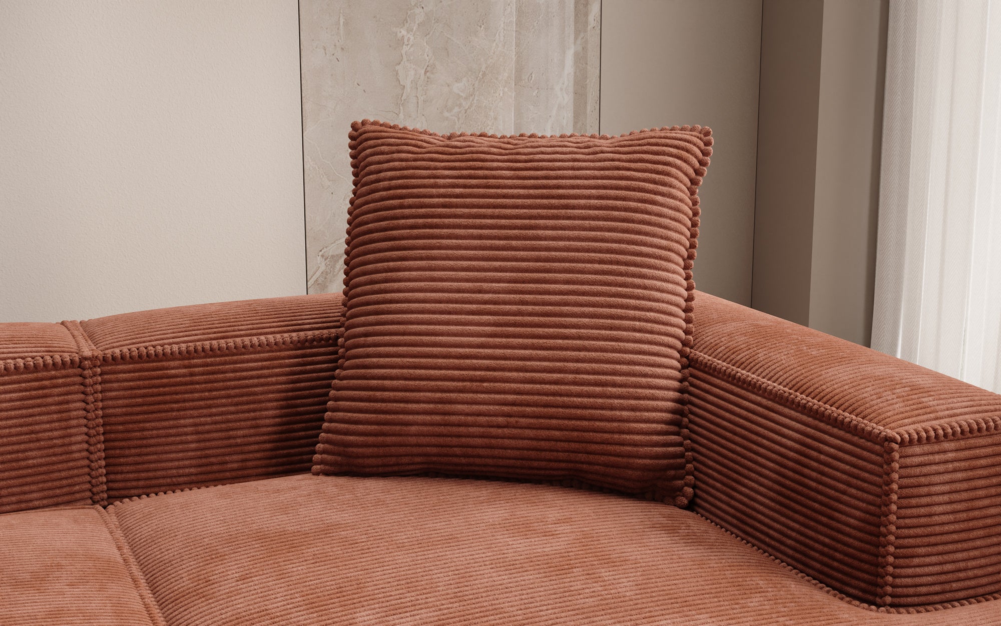 Zierkissen Lesley 60x60 v kordovine