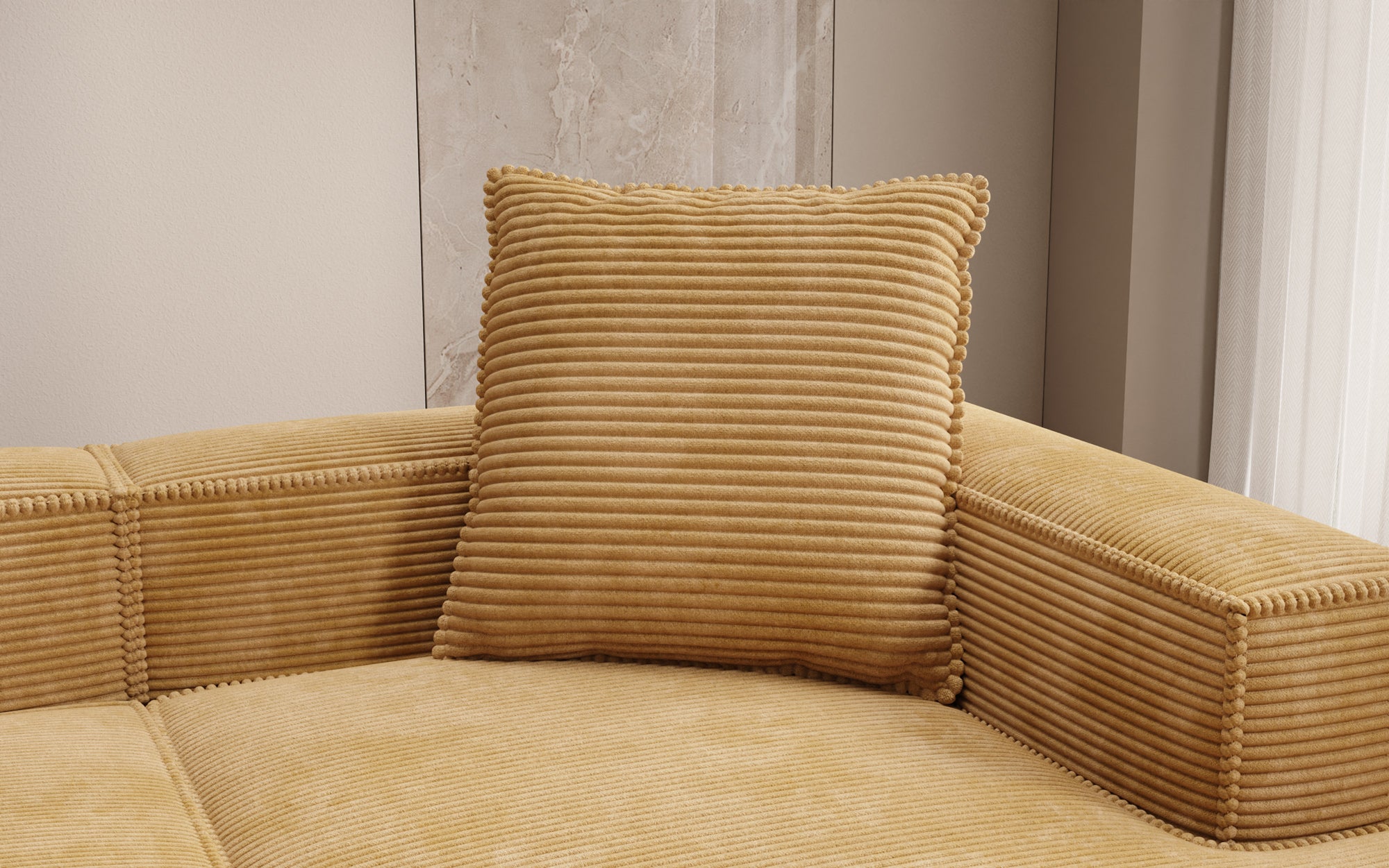 Zierkissen Lesley 60x60 v kordovine