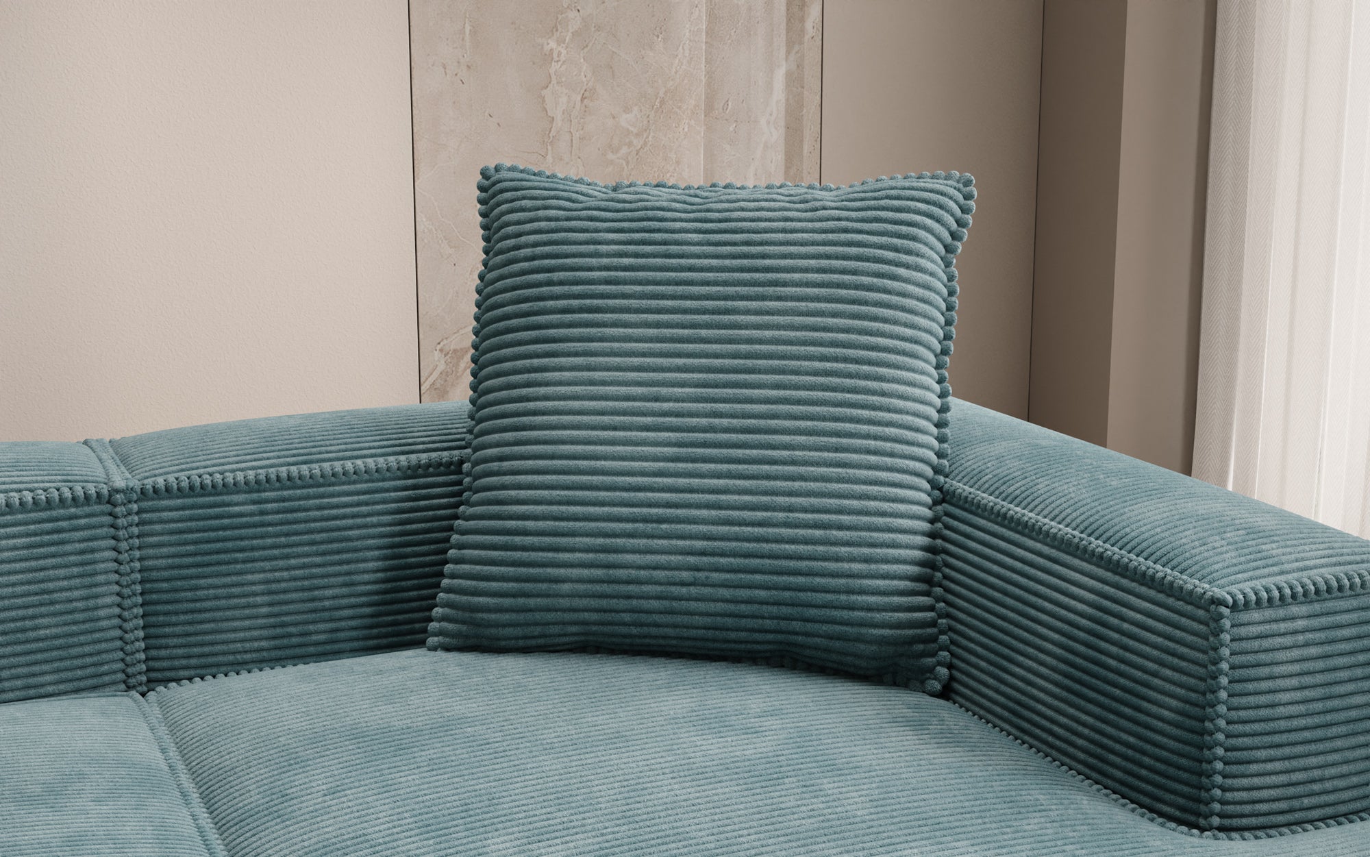 Zierkissen Lesley 60x60 v kordovine