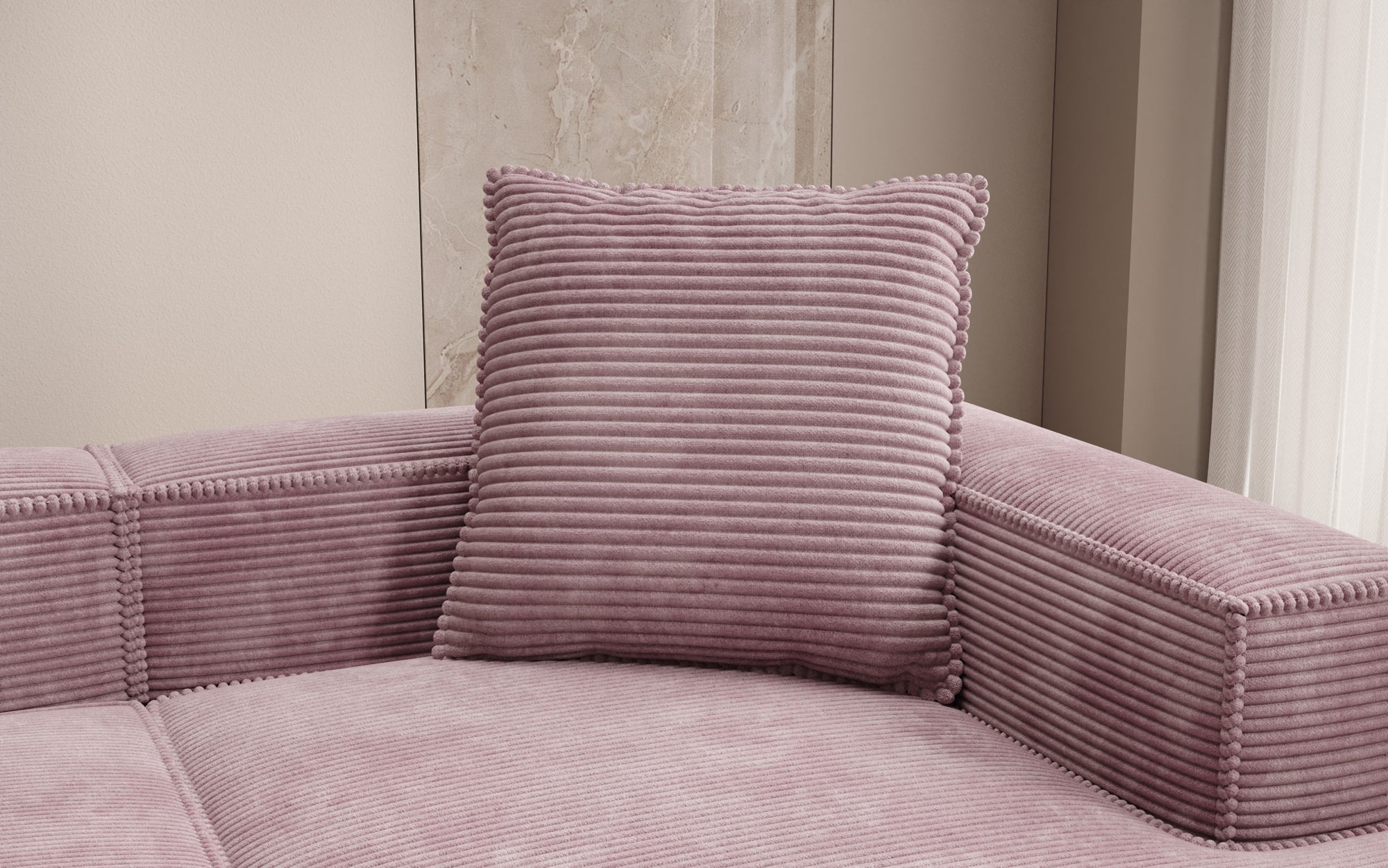 Zierkissen Lesley 60x60 v kordovine